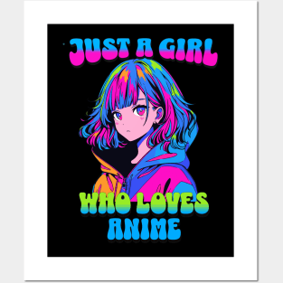 Just A Girl Who Loves Anime 4 Cute Anime Girl Anime Lover Posters and Art